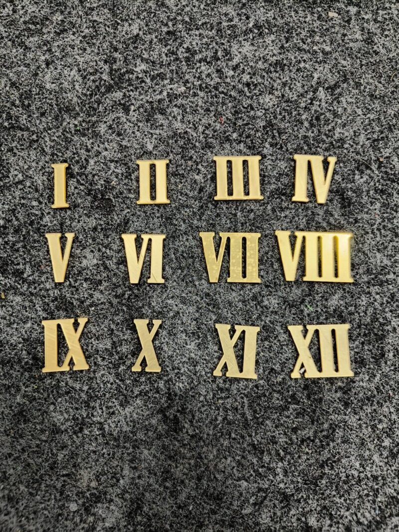 Golden Acrylic Roman Numbers