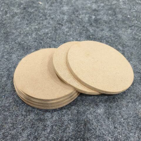 MDF Base Plain Wooden Coasters Round Shaped