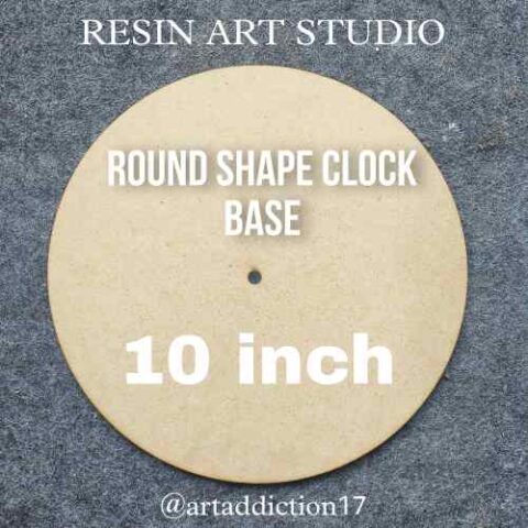 Round MDF clock base for resin art projects, available in various sizes at Resin Art Studio by ArtAddiction17