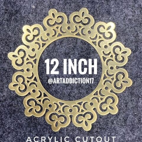 Round Acrylic Cutting Golden Color for Resin Frame