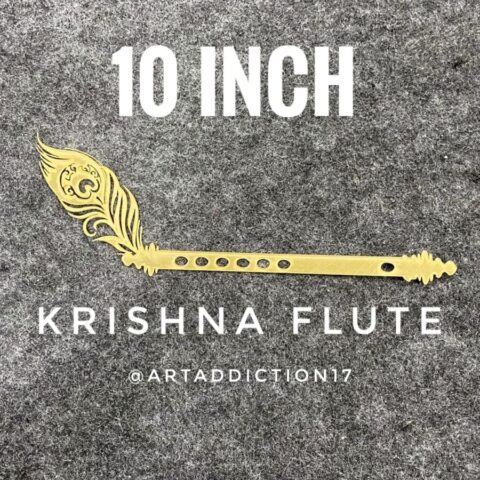 Acrylic Cutout Krishna Flute Design