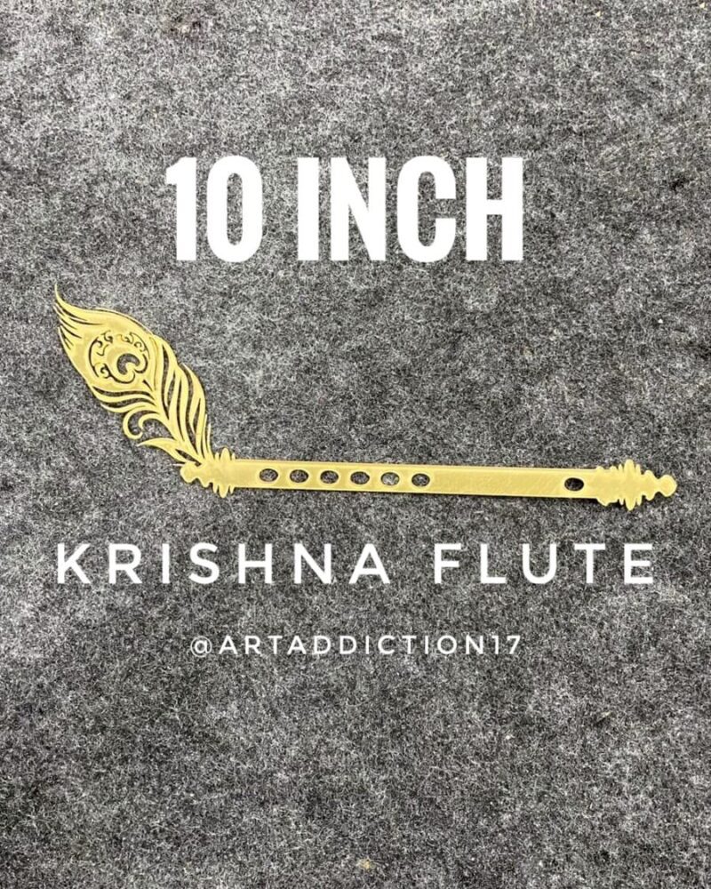 Acrylic Cutout Krishna Flute Design