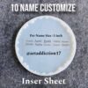 Custom Insert Sheet for 10 Names