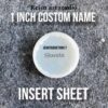 Customize Name Insert Sheet