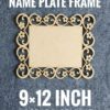 Designer MDF Name Plate Base with floral design, 12 x 9 inches, 5.5 mm thickness by Resin Art Studio by ArtAddiction17