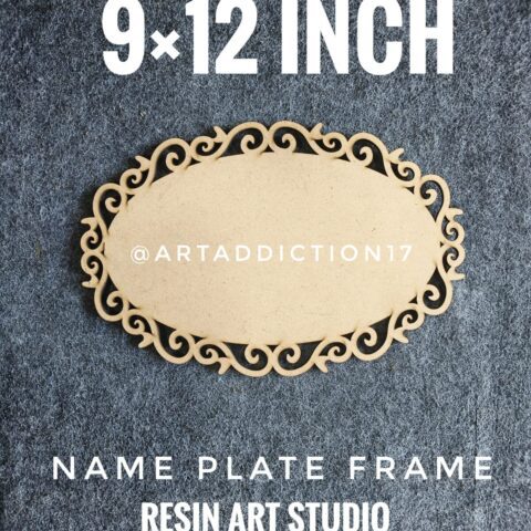 Designer MDF name plate base by Resin Art Studio by ArtAddiction17