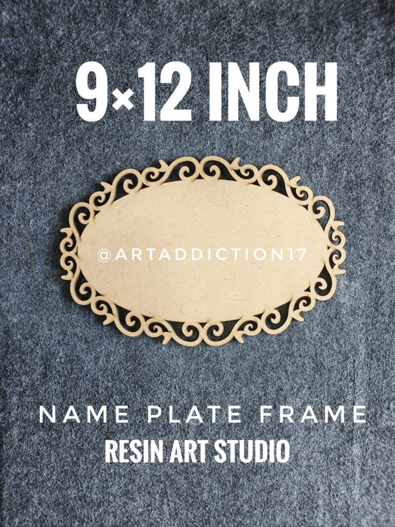 Designer MDF name plate base by Resin Art Studio by ArtAddiction17