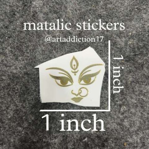 Durga Maa Face Metal Sticker