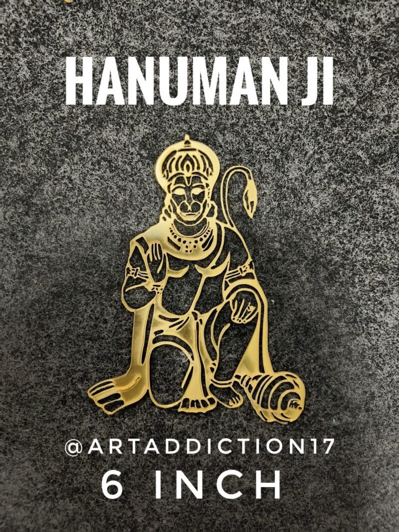 Jai Hanuman Golden Acrylic Mirror