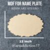 Oval Agate Shape MDF base for name plate, ideal for resin art and DIY crafts, by Resin Art Studio by ArtAddiction17