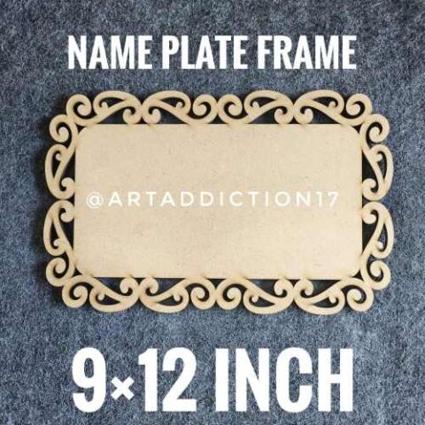 Designer MDF Name Plate Base with floral design, 12 x 9 inches, 5.5 mm thickness by Resin Art Studio by ArtAddiction17