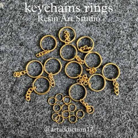 Gold Keychain Rings