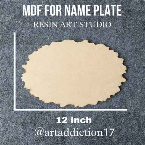 MDF Base Oval Agate Shape for Name Plate