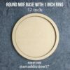 MDF Base for ocean resin art and DIY crafts, featuring a 1-inch round ring, available in sizes 12 to 24 inches with a 5.5 mm thickness from Resin Art Studio by ArtAddiction17
