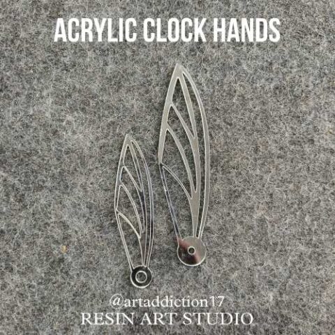 Silver Acrylic Butterfly Clock Hands