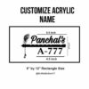 Customize Nameplate Acrylic Name Cutout With Bansuri