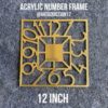 Square Acrylic Number Frame