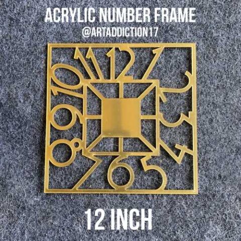 Square Acrylic Number Frame