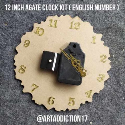 Agate Clock Kit with Acrylic English Numbers