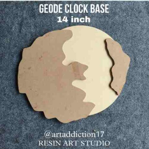 MDF base geode clock for resin art and DIY crafts, 5.5 mm thick, from Resin Art Studio by ArtAddiction17