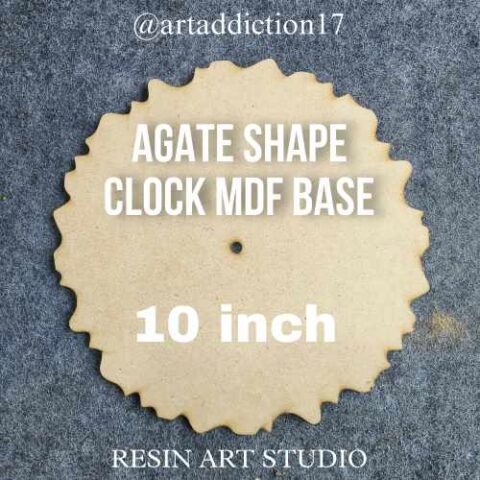 Agate-Shaped MDF Bases for resin wall clocks, available in various sizes from 10 to 24 inches, crafted by Resin Art Studio by ArtAddiction17
