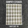 Ganpati Ji metal stickers pack of 36