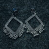 Silver Square Jhumka Earrings