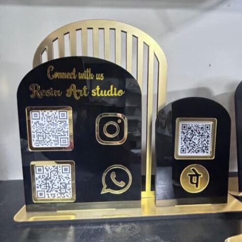 Acrylic QR Code Display Stand