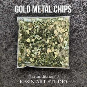 Gold Metal Chips for Resin Art & Jewelry Making