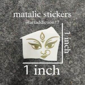 Metal Sticker Durga Maa Face (1 inch)
