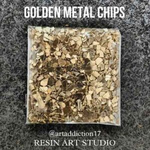 Golden Metal Chips for Resin Art & Jewelry