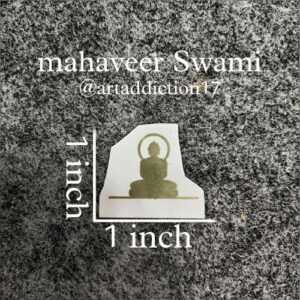 Mahavir Swami Metal Sticker (1 Inch)