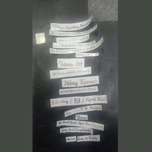 Custom Metal Sticker for Wedding Invitation