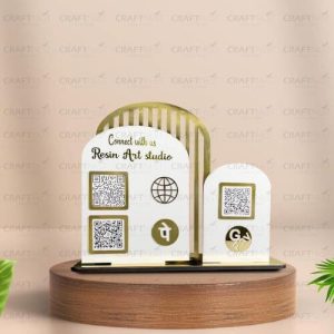 acrylic qr code display stand for business
