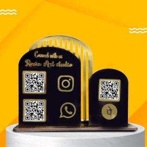 custom acrylic qr code stand