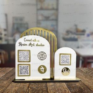 personalized social media qr code stand