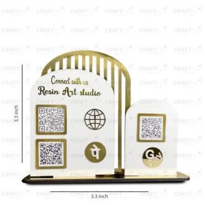 qr code stand for business desk display